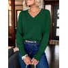 image:imageANRABESS Sweaters for Women Lightweight Loose Fit V Neck Fall OutfitsForest Green