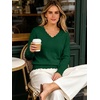 image:imageANRABESS Sweaters for Women Lightweight Loose Fit V Neck Fall OutfitsForest Green
