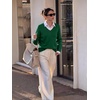image:imageANRABESS Sweaters for Women Lightweight Loose Fit V Neck Fall OutfitsForest Green