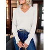 image:imageANRABESS Sweaters for Women Lightweight Loose Fit V Neck Fall OutfitsWhite