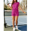 image:imageANRABESS Two Piece Sets for Women 2026 Summer Short Lounge SetHot Pink