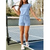 image:imageANRABESS Two Piece Sets for Women 2026 Summer Short Lounge SetLight Blue