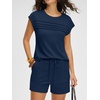 image:imageANRABESS Two Piece Sets for Women 2026 Summer Short Lounge SetNavy Blue