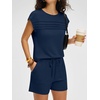 image:imageANRABESS Two Piece Sets for Women 2026 Summer Short Lounge SetNavy Blue