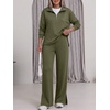 image:imageANRABESS Two Piece Sets for Women Half Zip SweatsuitsArmy Green
