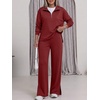 image:imageANRABESS Two Piece Sets for Women Half Zip SweatsuitsRed