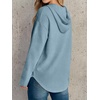 image:imageANRABESS Waffle Knit Hoodies for Women Lightweight SweatshirtDusty Blue