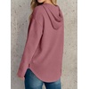 image:imageANRABESS Waffle Knit Hoodies for Women Lightweight SweatshirtMauve