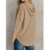 image:imageANRABESS Waffle Knit Hoodies for Women Lightweight SweatshirtTan