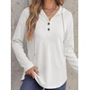image:imageANRABESS Waffle Knit Hoodies for Women Lightweight SweatshirtWhite