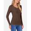 image:imageANRABESS Women Long Sleeve Ribbed Fitted Sweaters TopBrown