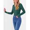 image:imageANRABESS Women Long Sleeve Ribbed Fitted Sweaters TopGreen