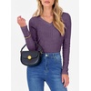 image:imageANRABESS Women Long Sleeve Ribbed Fitted Sweaters TopPurple