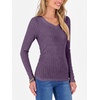 image:imageANRABESS Women Long Sleeve Ribbed Fitted Sweaters TopPurple