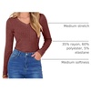 image:imageANRABESS Women Long Sleeve Ribbed Fitted Sweaters TopRust Orange