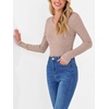 image:imageANRABESS Women Long Sleeve Ribbed Fitted Sweaters TopTan