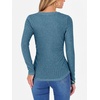 image:imageANRABESS Women Long Sleeve Ribbed Fitted Sweaters TopTeal