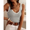 image:imageANRABESS Women Summer Sleeveless Sweaters Scoop Neck Tank TopsBlack White Stripe