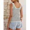 image:imageANRABESS Women Summer Sleeveless Sweaters Scoop Neck Tank TopsBlack White Stripe