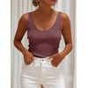 image:imageANRABESS Women Summer Sleeveless Sweaters Scoop Neck Tank TopsBrick Red