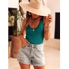 image:imageANRABESS Women Summer Sleeveless Sweaters Scoop Neck Tank TopsGreen