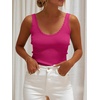 image:imageANRABESS Women Summer Sleeveless Sweaters Scoop Neck Tank TopsHot Pink