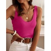 image:imageANRABESS Women Summer Sleeveless Sweaters Scoop Neck Tank TopsHot Pink