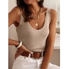 image:imageANRABESS Women Summer Sleeveless Sweaters Scoop Neck Tank TopsLight Khaki