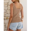 image:imageANRABESS Women Summer Sleeveless Sweaters Scoop Neck Tank TopsTan
