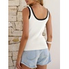 image:imageANRABESS Women Summer Sleeveless Sweaters Scoop Neck Tank TopsWhite Black
