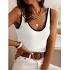 image:imageANRABESS Women Summer Sleeveless Sweaters Scoop Neck Tank TopsWhite Black