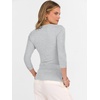 image:imageANRABESS Womens 34 Sleeve Tops V Neck Fitted Ribbed Tee ShirtsBright Grey