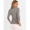 image:imageANRABESS Womens 34 Sleeve Tops V Neck Fitted Ribbed Tee ShirtsGrey Khaki