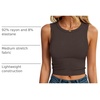 image:imageANRABESS Womens Crop Tank Tops High Neck Sleeveless Ribbed Fitted ShirtsCoffee