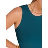 image:imageANRABESS Womens Crop Tank Tops High Neck Sleeveless Ribbed Fitted ShirtsIndigo