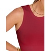image:imageANRABESS Womens Crop Tank Tops High Neck Sleeveless Ribbed Fitted ShirtsRed