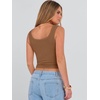 image:imageANRABESS Womens Cropped Tank Tops Scoop Neck Top Ribbed CamiBrown