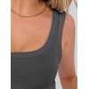 image:imageANRABESS Womens Cropped Tank Tops Scoop Neck Top Ribbed CamiCharcoal