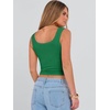 image:imageANRABESS Womens Cropped Tank Tops Scoop Neck Top Ribbed CamiGreen