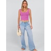 image:imageANRABESS Womens Cropped Tank Tops Scoop Neck Top Ribbed CamiHot Pink