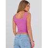 image:imageANRABESS Womens Cropped Tank Tops Scoop Neck Top Ribbed CamiHot Pink