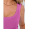 image:imageANRABESS Womens Cropped Tank Tops Scoop Neck Top Ribbed CamiHot Pink