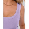 image:imageANRABESS Womens Cropped Tank Tops Scoop Neck Top Ribbed CamiLight Purple