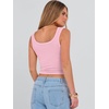 image:imageANRABESS Womens Cropped Tank Tops Scoop Neck Top Ribbed CamiPink
