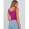 image:imageANRABESS Womens Cropped Tank Tops Scoop Neck Top Ribbed CamiPurple Red