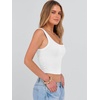 image:imageANRABESS Womens Cropped Tank Tops Scoop Neck Top Ribbed CamiWhite