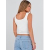 image:imageANRABESS Womens Cropped Tank Tops Scoop Neck Top Ribbed CamiWhite