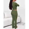 image:imageANRABESS Womens Fleece Lined 2 Piece Matching Lounge SetArmy Green