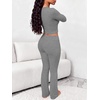 image:imageANRABESS Womens Fleece Lined 2 Piece Matching Lounge SetGrey