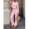 image:imageANRABESS Womens Fleece Lined 2 Piece Matching Lounge SetPink